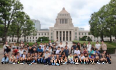 国会議事堂にて